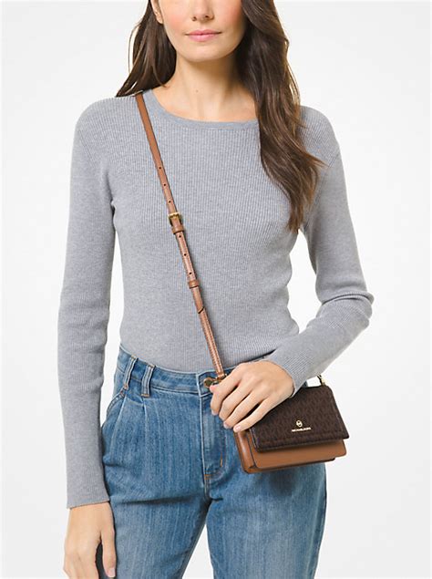 michael kors convertible phone crossbody - acorn|Jet Set Small Logo Smartphone Convertible Crossbody Bag.